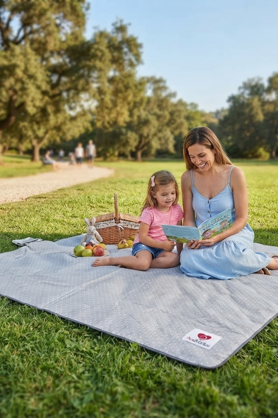 Manta De Picnic Y Playa Impermeable Amamantas Extra Grande Gris