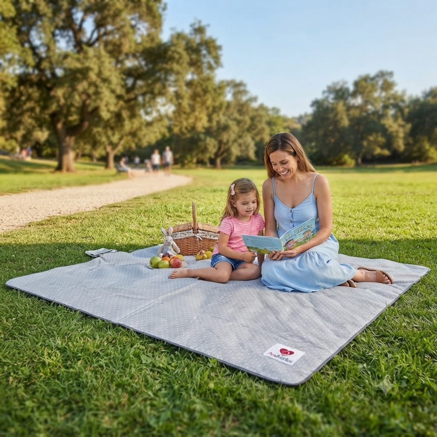 Manta De Picnic Y Playa Impermeable Amamantas Extra Grande Gris