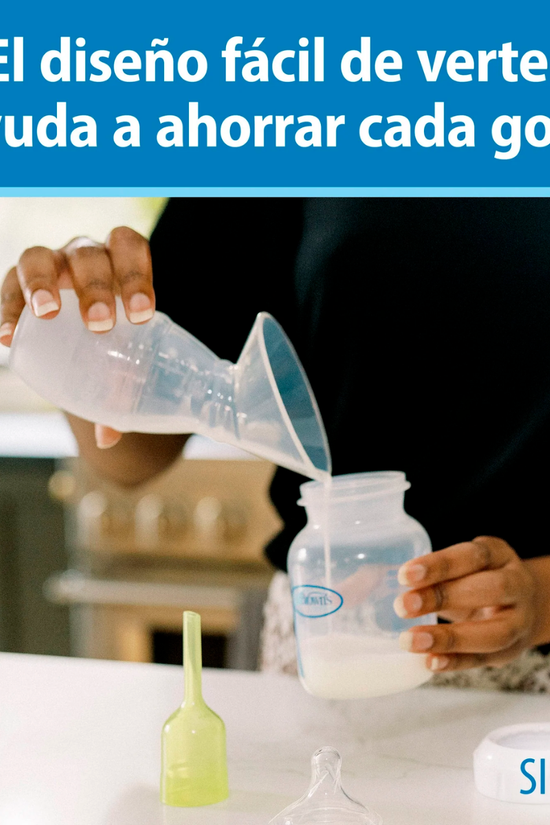 Recolector Extractor de Leche Manual de Silicona con Mamadera Anticólico 120 ml + Bolso