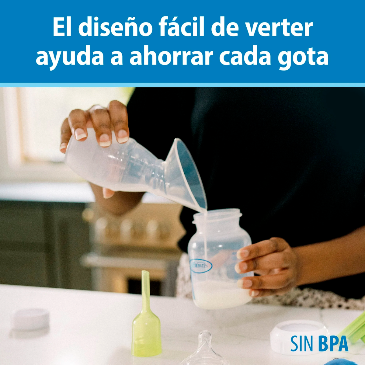 Recolector Extractor de Leche Manual de Silicona con Mamadera Anticólico 120 ml + Bolso