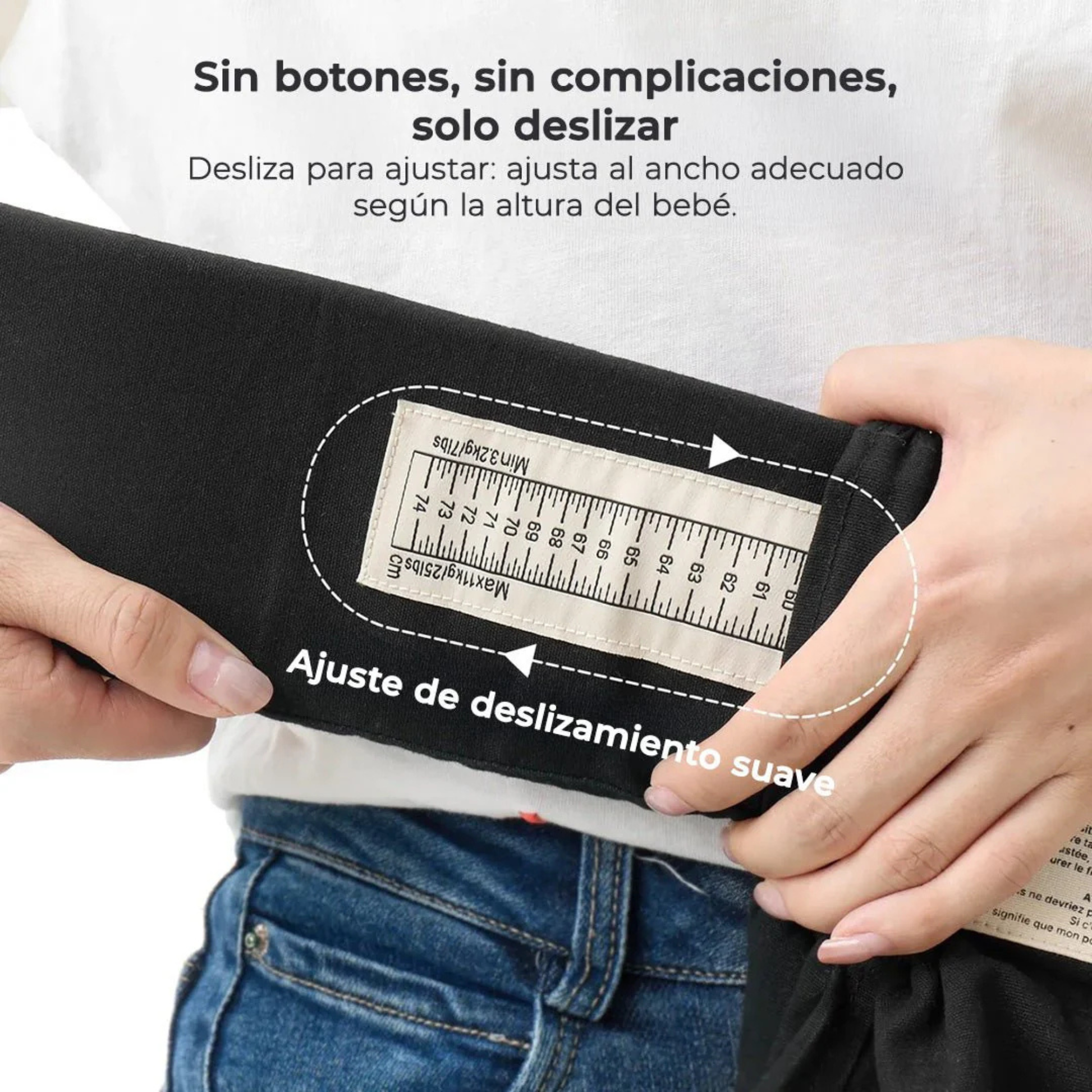 Portabebé Ergonómico WeeSnug para Recién Nacido Momcozy Color Negro