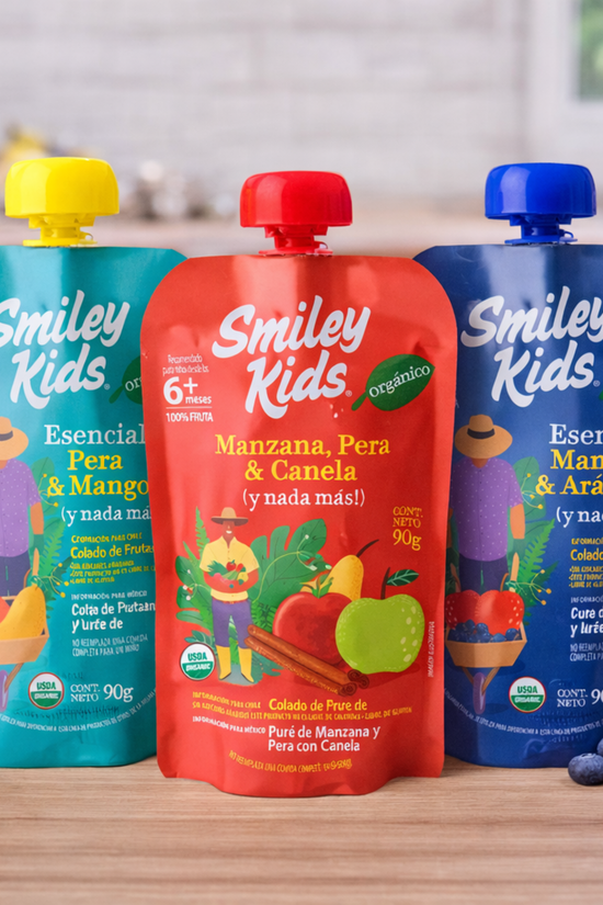 Colado Orgánico de Frutas Smiley Kids 90gr +6m