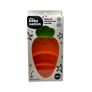 PLATO SILICONA CON SUCCIÓN ZANAHORIA THE BABY NATION