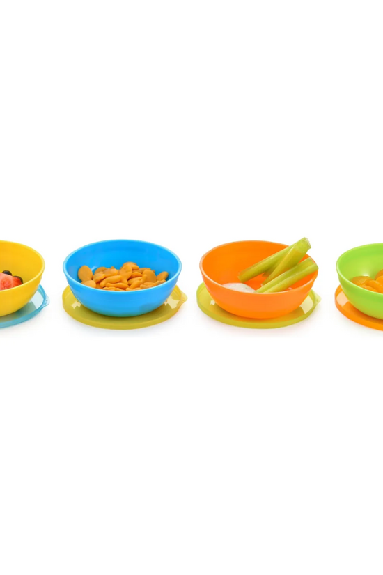 PACK 4 BOWLS LOVE  MULTICOLOR  Y 2 CUCHARAS MUNCHKIN