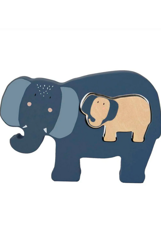 PUZZLE BEBÉS DE MADERA ELEFANTE  TRIXIE
