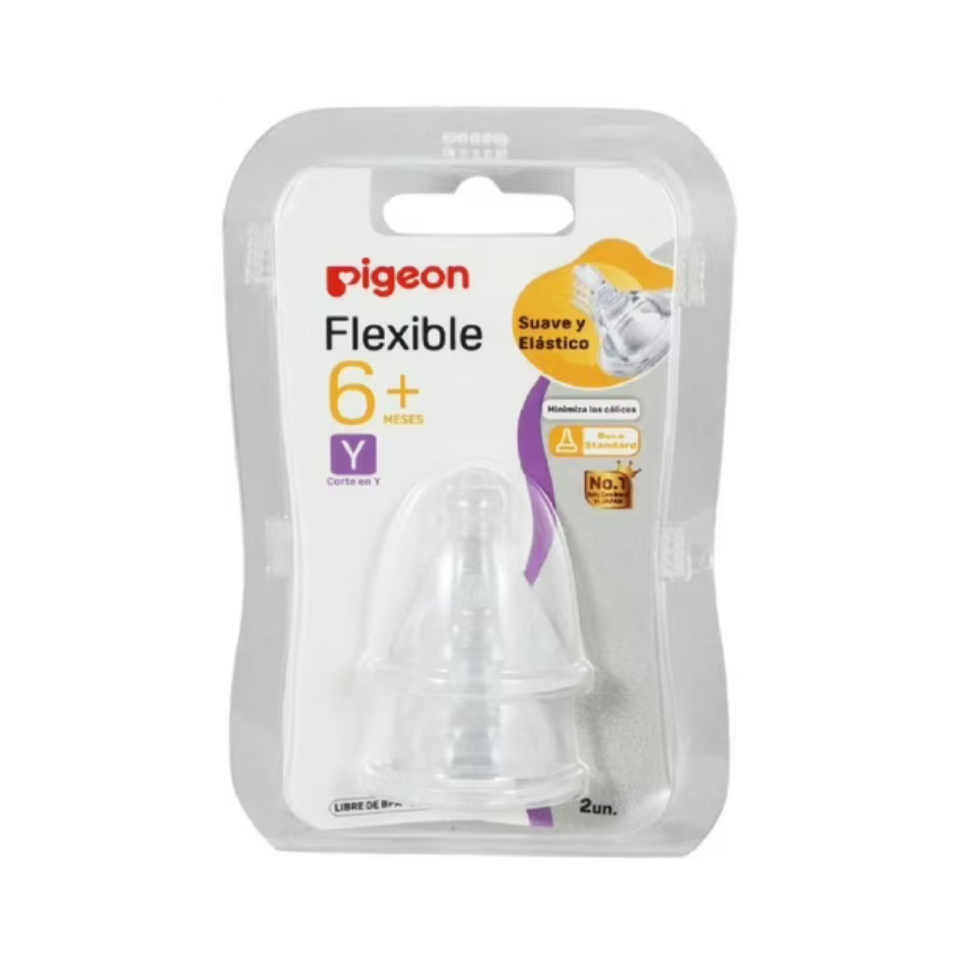Repuesto Tetina Pigeon Flexible x2 Unidades (Boca Standard)