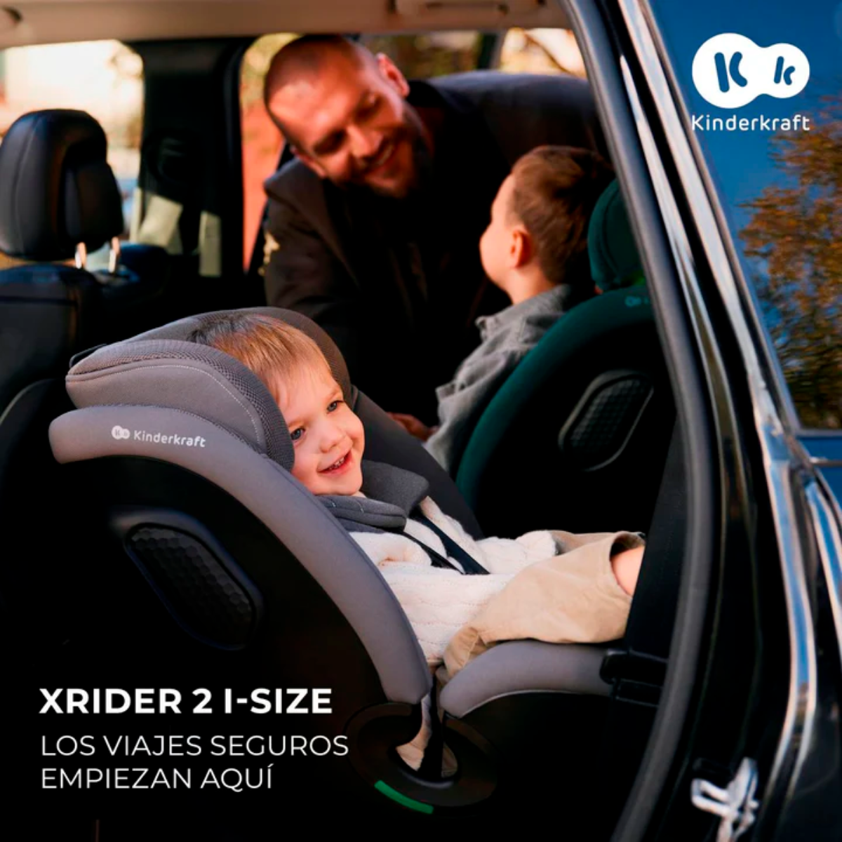 SILLA DE AUTO CONVERTIBLE XRIDER  XRIDER 2 i-SIZE BLACK  -  KINDERKRFT