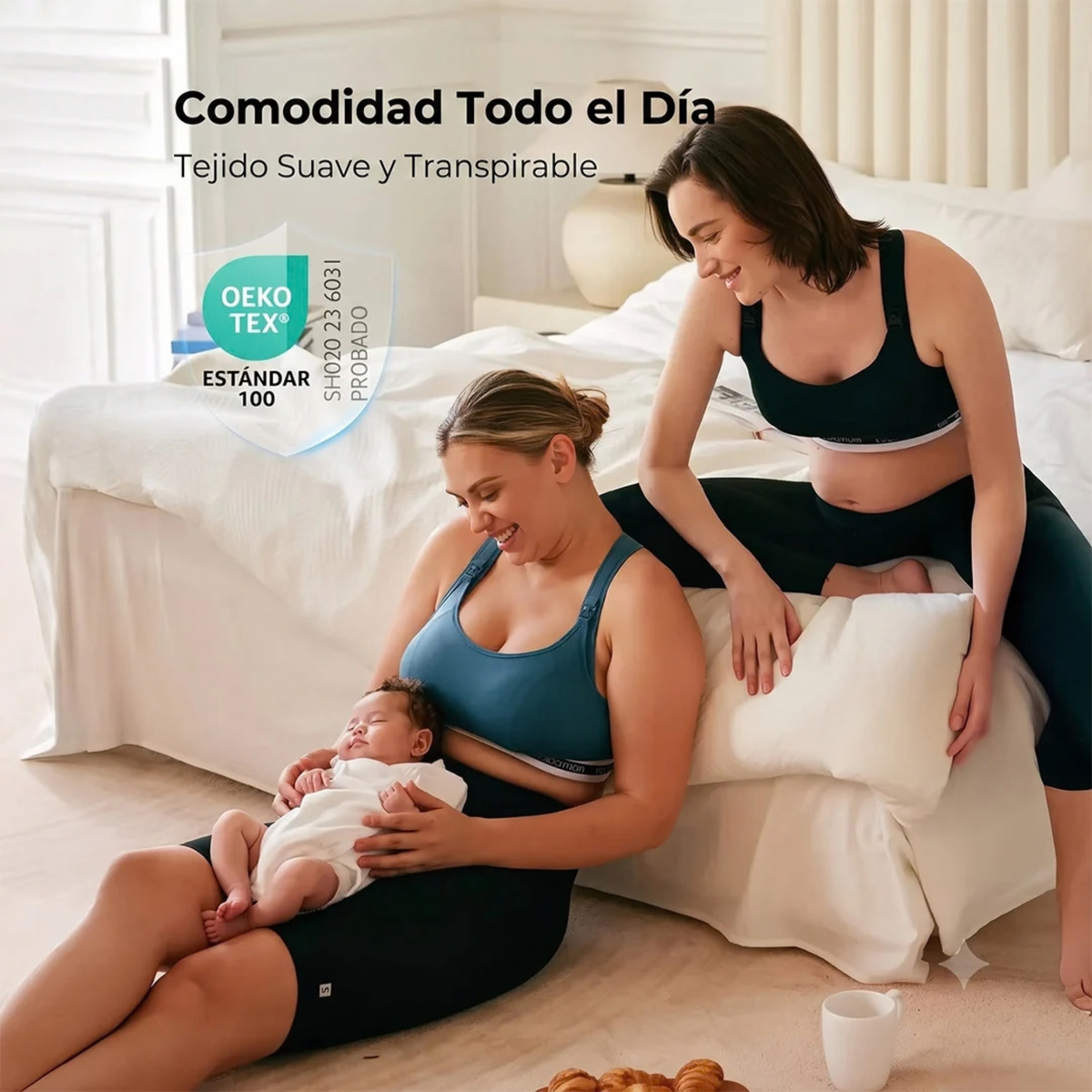 Sostén Deportivo de Lactancia Momcozy Azul