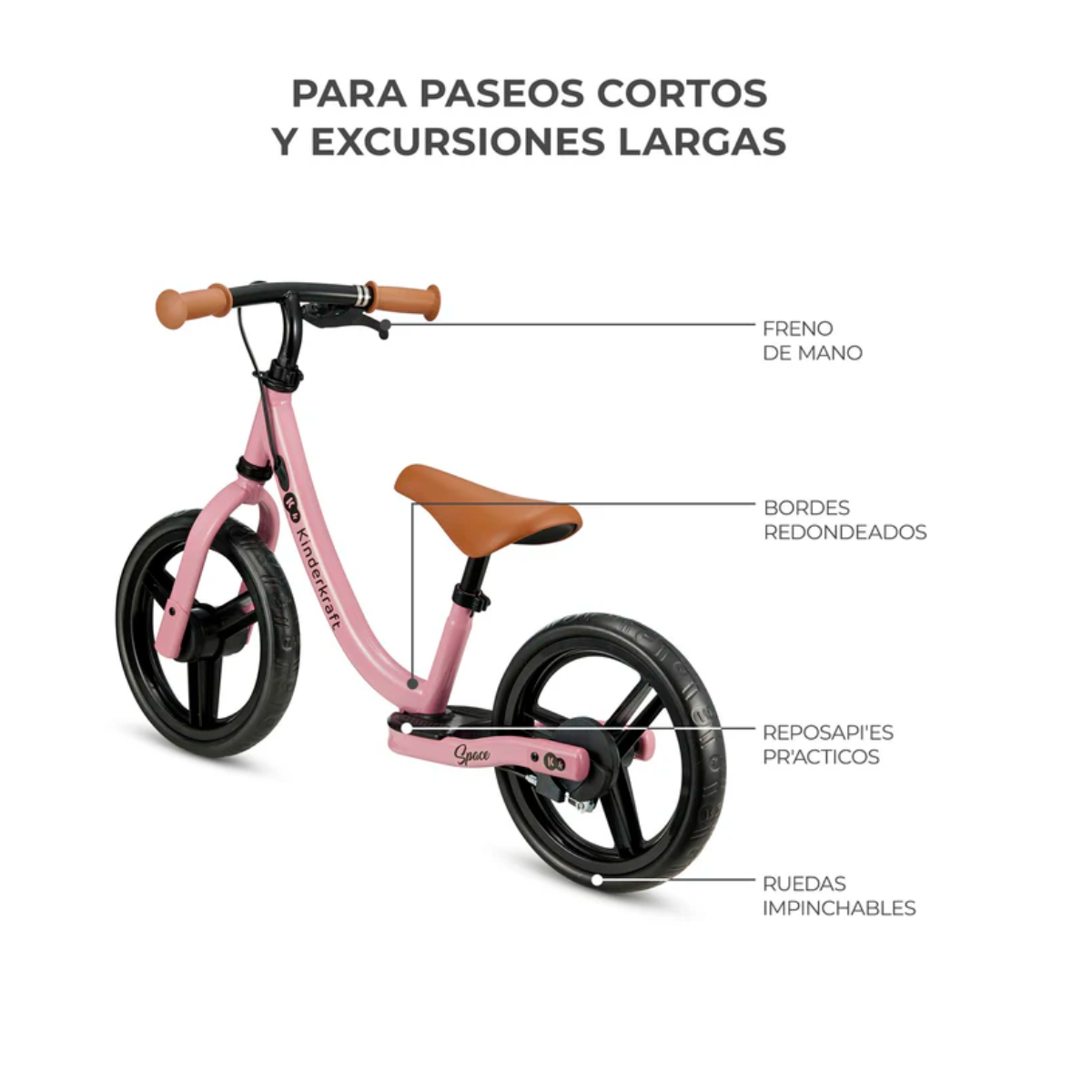 Bicicleta de Balance Kinderkraft SPACE Pink