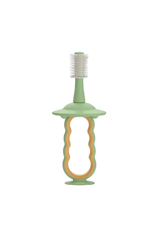 Cepillo Dental De Silicona Para Bebé Moncozy Verde