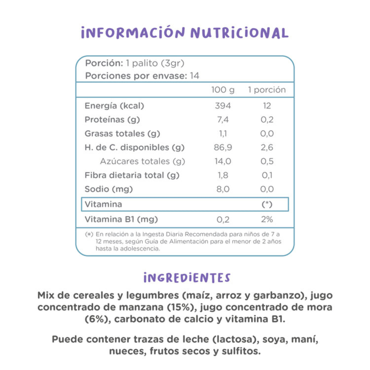 Palitos Rasca Encías Baby Rask Rask Kuna Foods +6 Meses 42 g