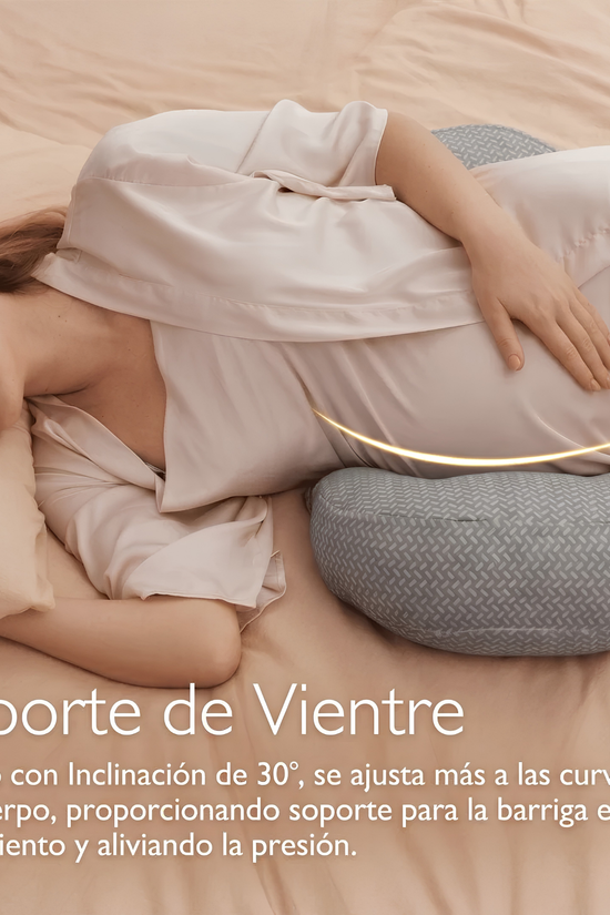 Almohada de Embarazo Cuña con apoyo lateral Momcozy