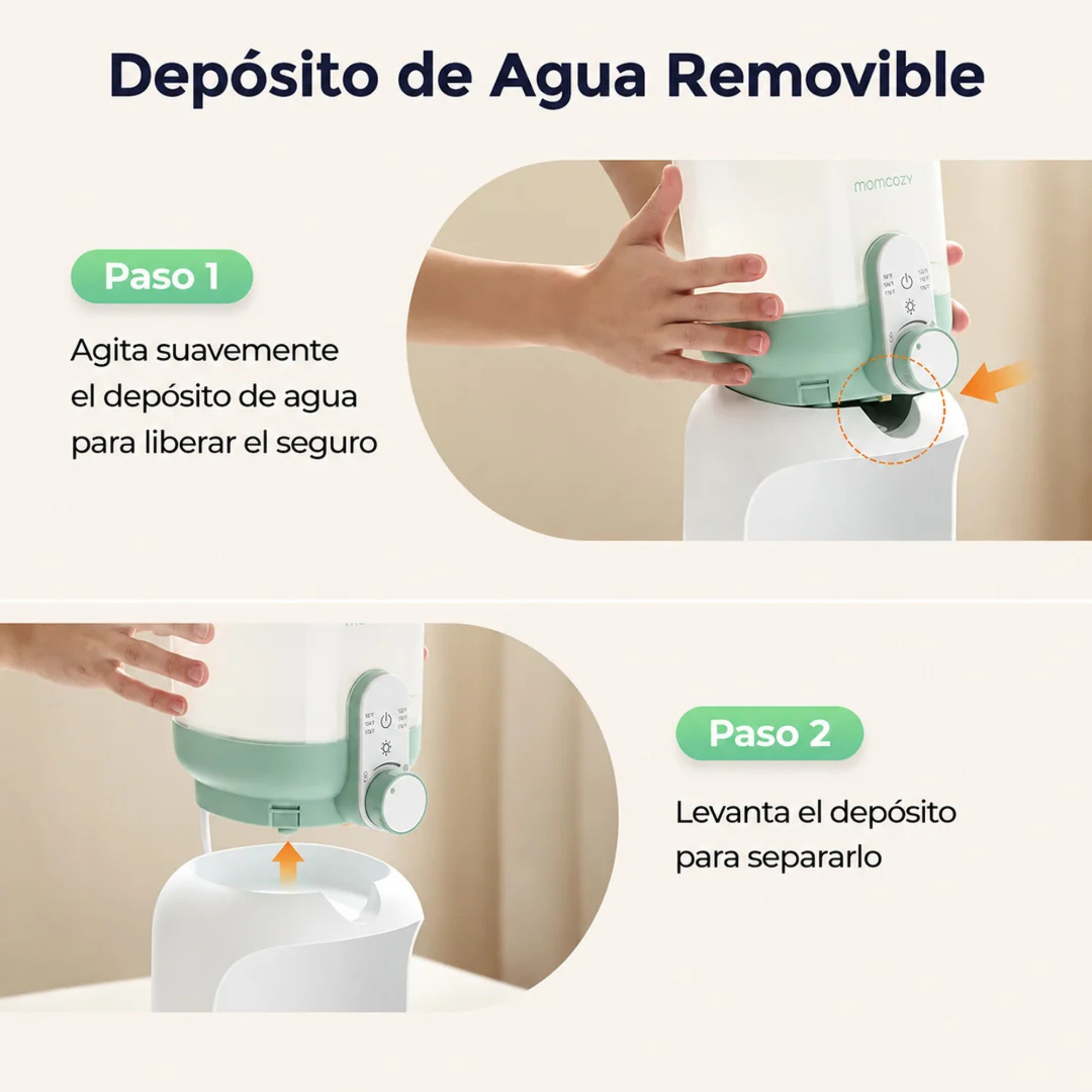Dispensador y Calentador de Agua para Mamadera Momcozy