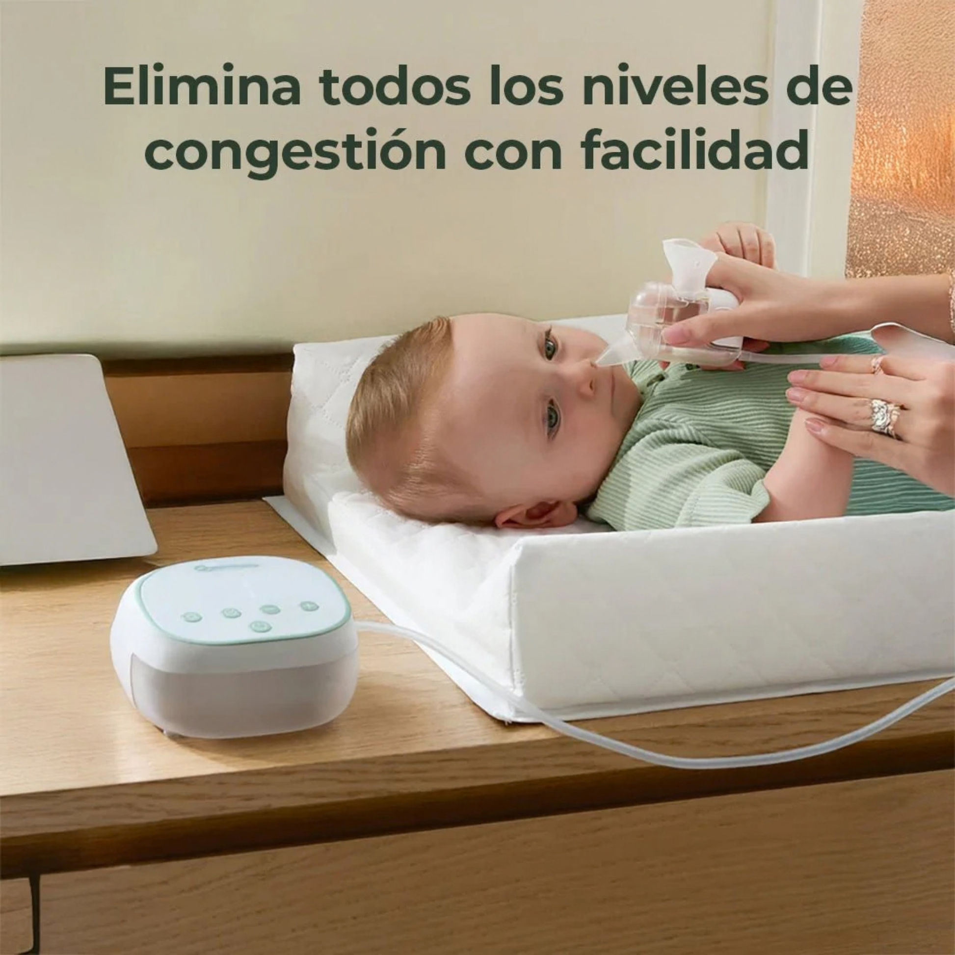 Aspirador Nasal Momcozy BreezyClear Pro Multifuncional 2 en 1 Grado Hospitalario