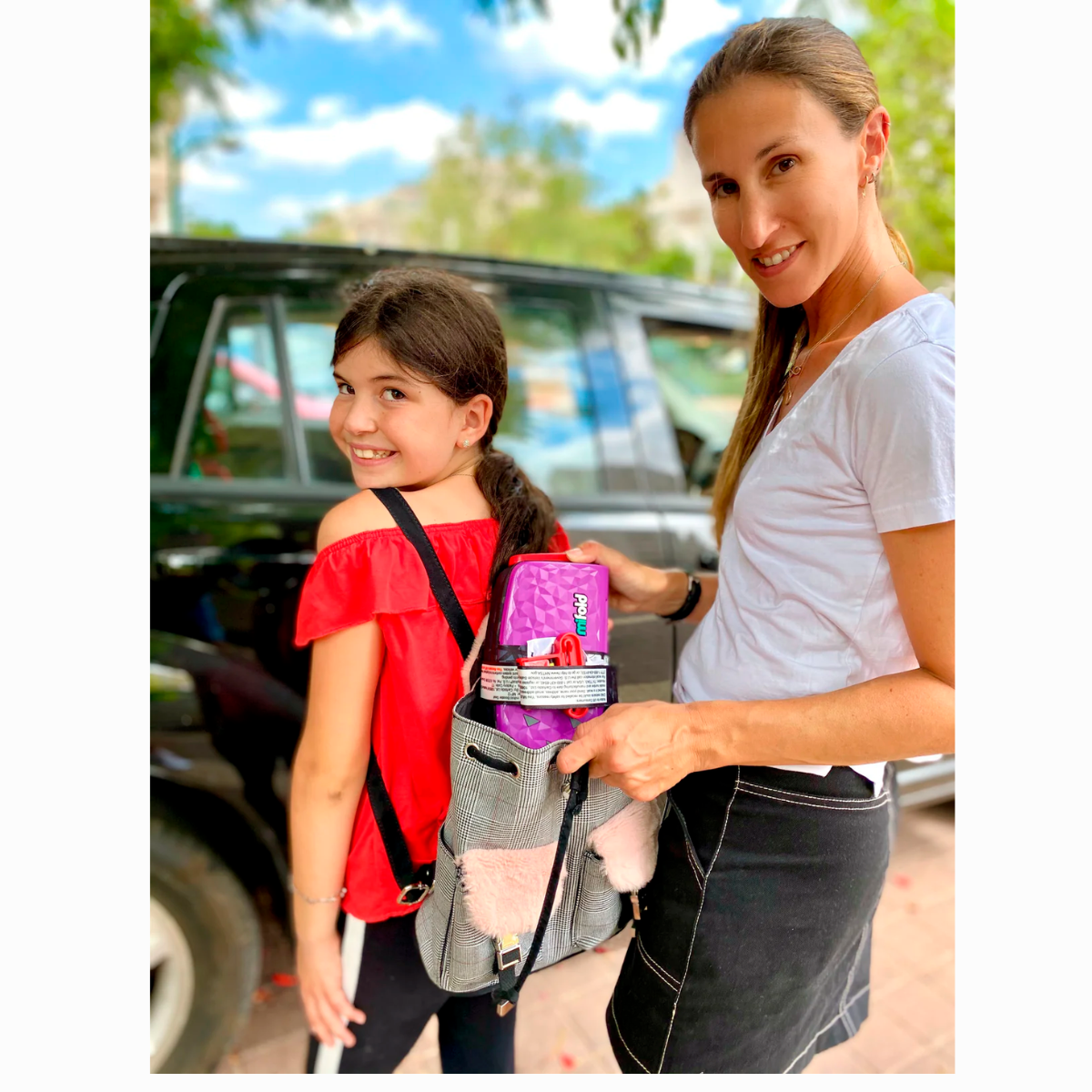 Asiento elevador portátil Azul Mifold Comfort