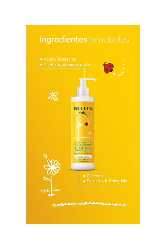 Shampoo Y Gel De Ducha Caléndula Weleda 400 ML