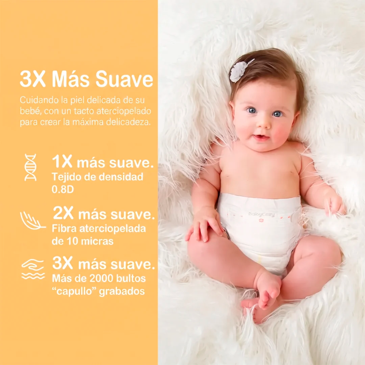 Pañales Desechables Baby Cozy Hipoalergénicos
