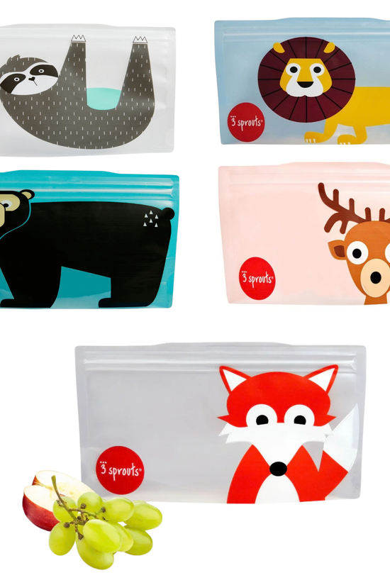 Bolsas Reutilizables 3 Sprouts Para Snack x2 Unidades