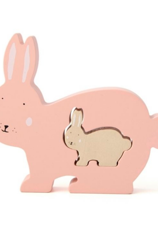 PUZZLE BEBÉS DE MADERA CONEJO TRIXIE