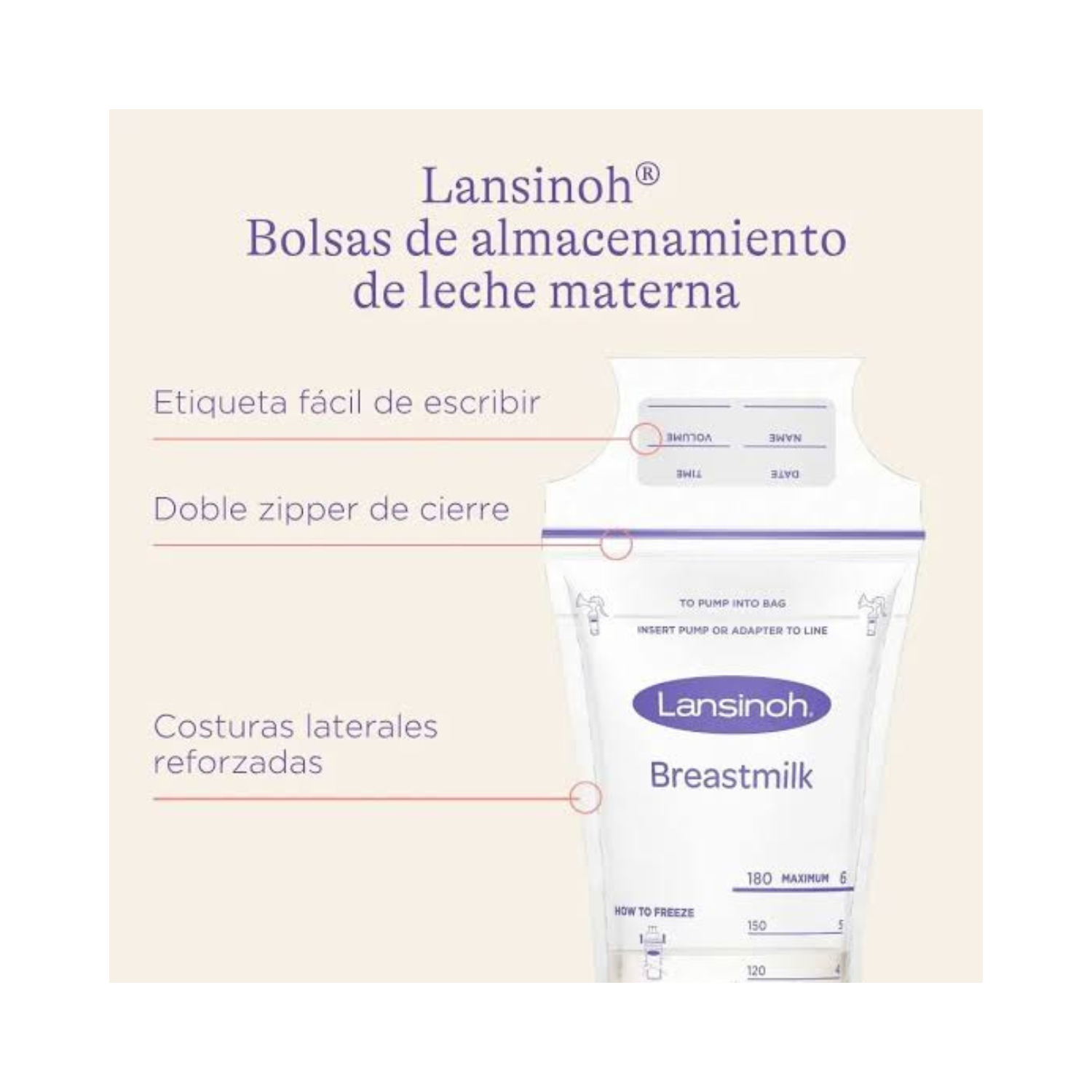 Bolsa De Almacenamiento De Leche Materna Lansinoh