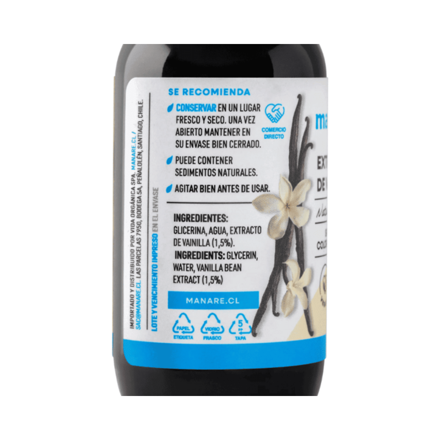 Extracto De Vainilla Manare 59 Ml.