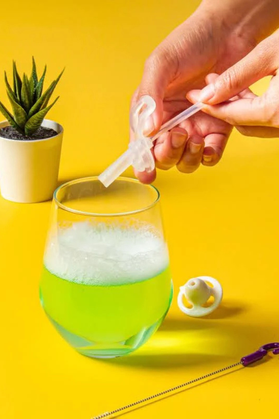 Pack de 2 Bombilla +Cepillo Limpiador Para Vaso Sippy B.box