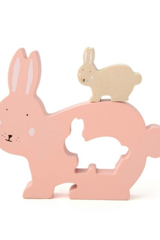 PUZZLE BEBÉS DE MADERA CONEJO TRIXIE