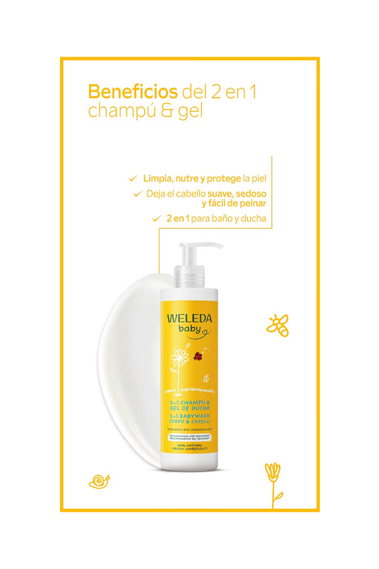 Shampoo Y Gel De Ducha Caléndula Weleda 400 ML