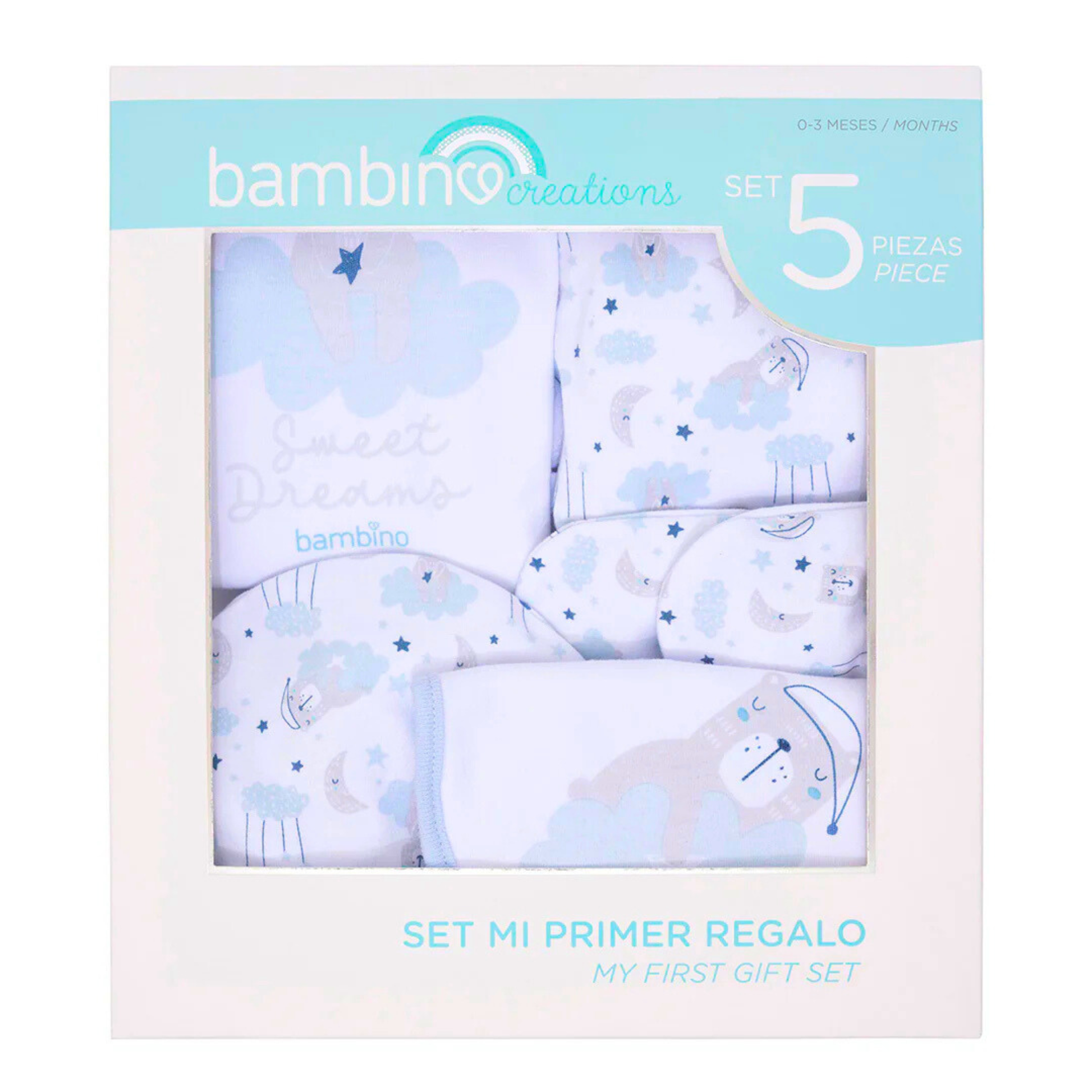 Set 5 Piezas Mi Primer Regalo Unisex Bambino 0-3m