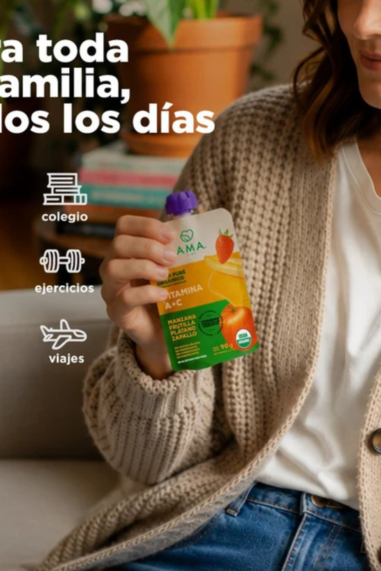 Super Puré Orgánico AMA Vitamina A + C 90 Gr.