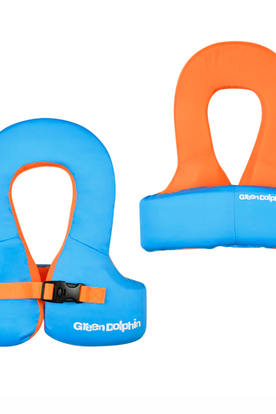 CHALECO FLOTADOR INFANTIL GREEN LOCK CELESTE  19 a 30 kg. - GREEN DOLPHIN