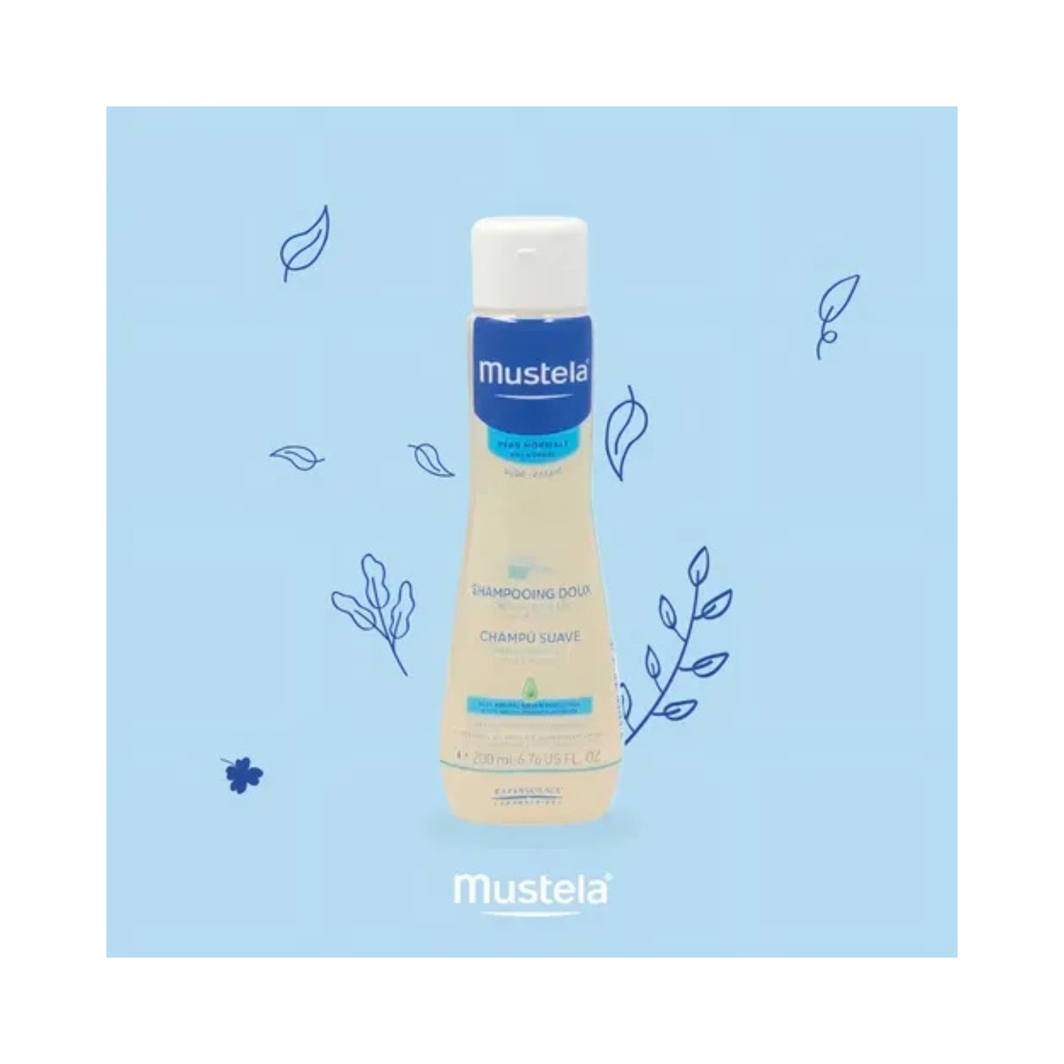 Shampoo Suave De Bebé Mustela 200 Ml
