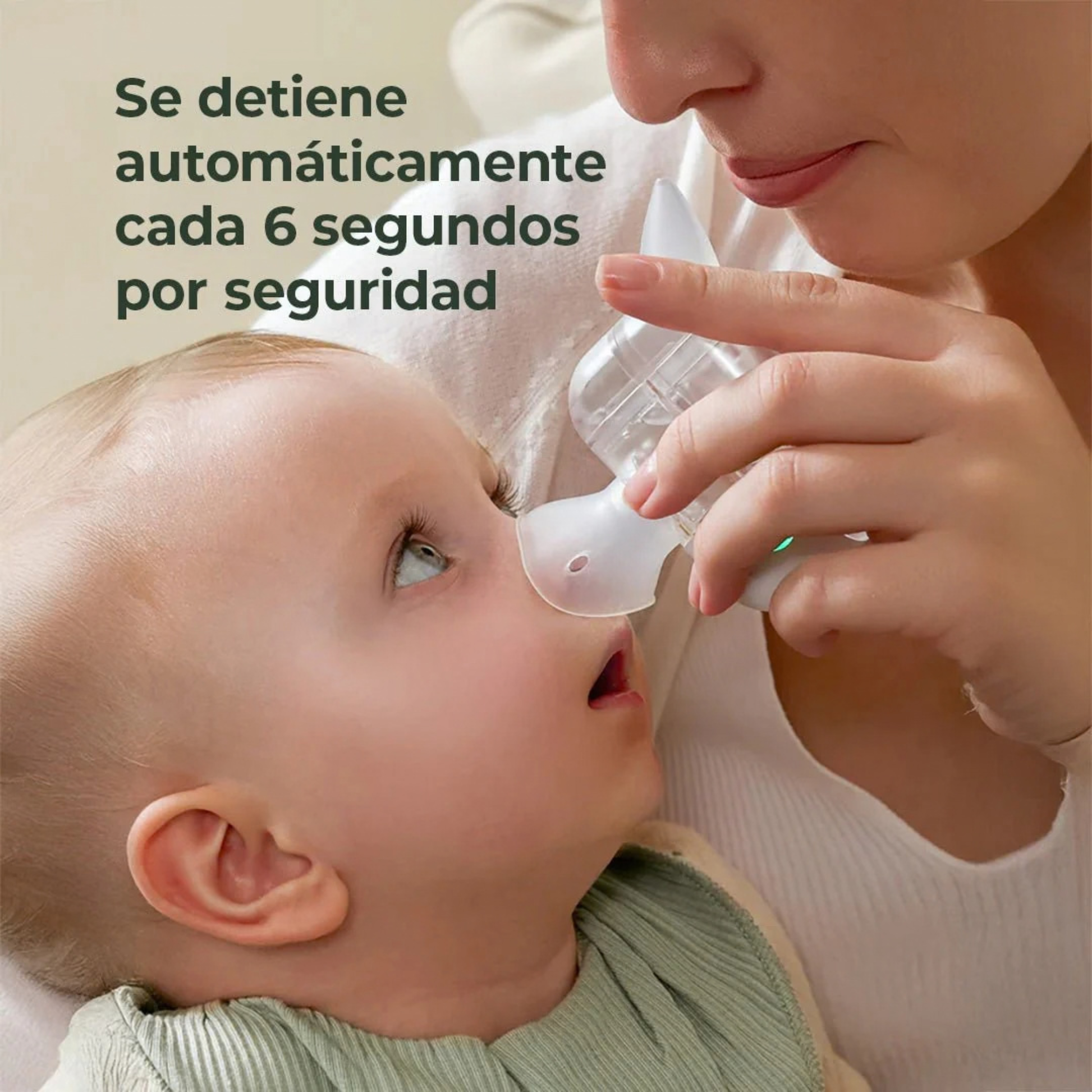 Aspirador Nasal Momcozy BreezyClear Pro Multifuncional 2 en 1 Grado Hospitalario