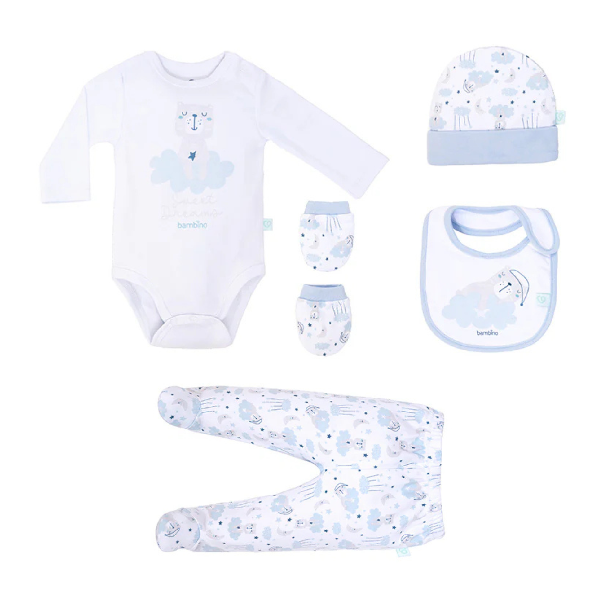 Set 5 Piezas Mi Primer Regalo Unisex Bambino 0-3m