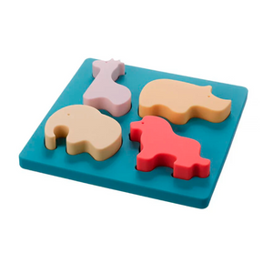 PUZZLE PEG DE SILICONA DE ANIMALES +9 MESES THE BABY NATION