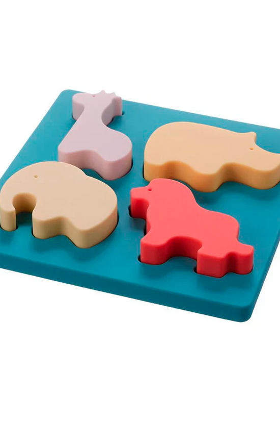 PUZZLE PEG DE SILICONA DE ANIMALES +9 MESES THE BABY NATION