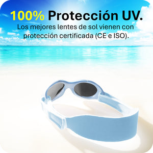 LENTES DE SOL PARA BEBÉS BABY SURFER  0 A 18 MESES AZUL PIEDRA - MAUSITO