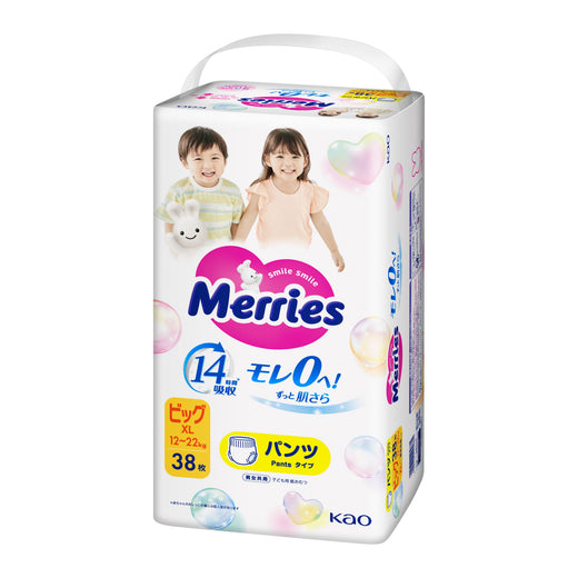 Pañales Tipo Calzón Merries Pants XL (12 a 22 kg) – 38 Unidades