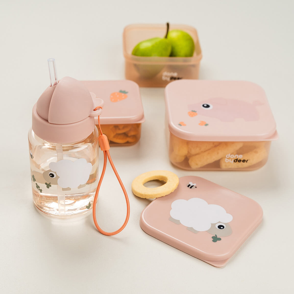 Botella con bombilla Tiny Farm 280 ml - Done by Deer