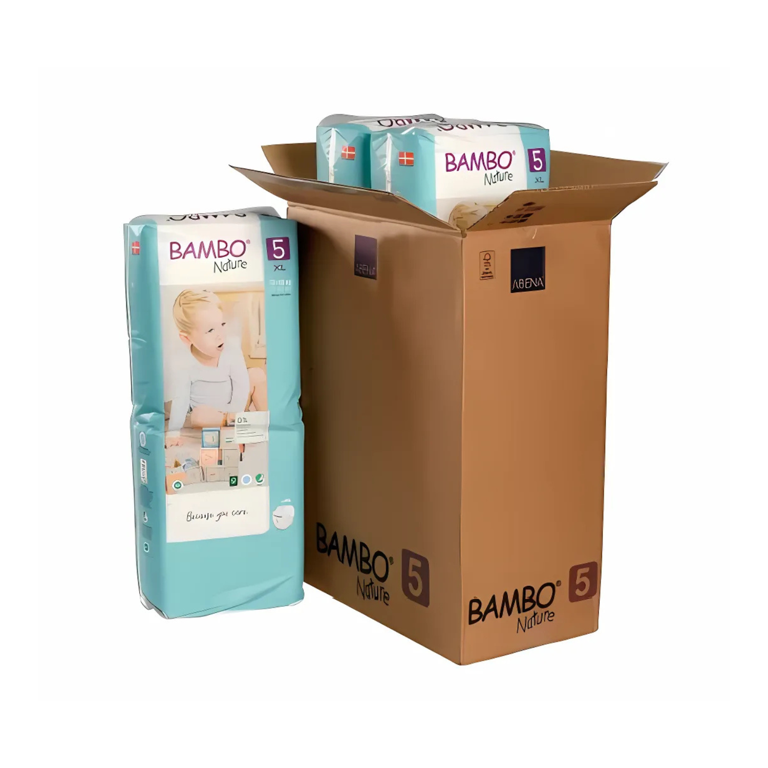 PAÑAL BAMBO NATURE POR CAJA TALLA 5 XL 132 U PAQUETE ALTO