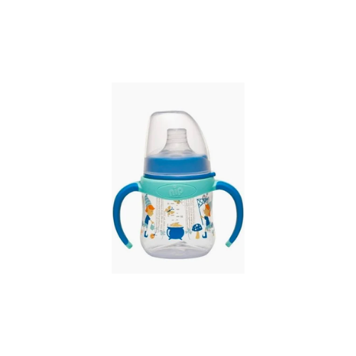 VASO CON MANGO SISTEMA ACTIFLEX Y VÁLVULA ANTICÓLICOS  AZUL 150 ML - NIP