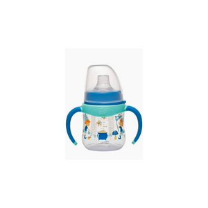 VASO CON MANGO SISTEMA ACTIFLEX Y VÁLVULA ANTICÓLICOS  AZUL 150 ML - NIP