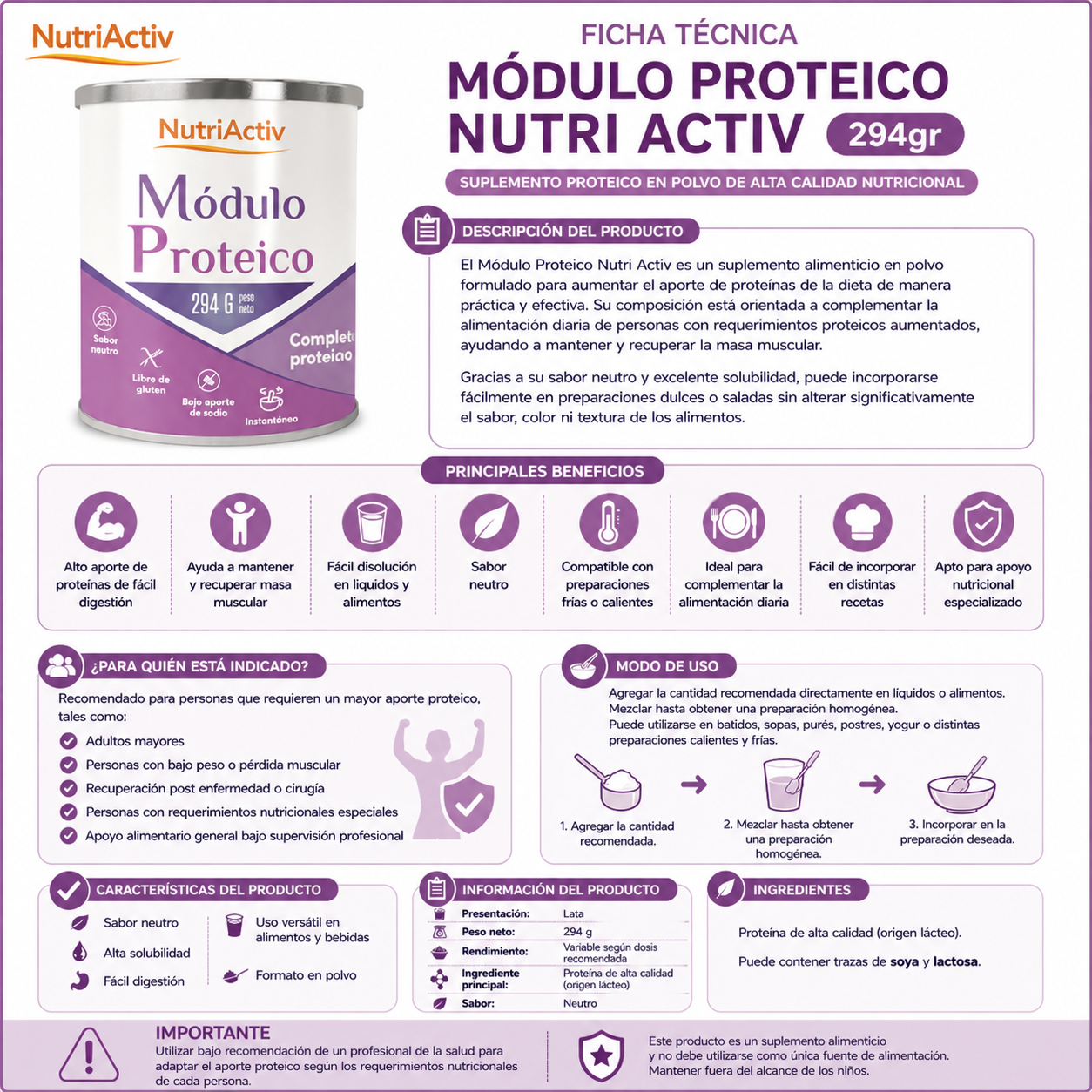 Módulo  Proteico Nutri Activ 294gr