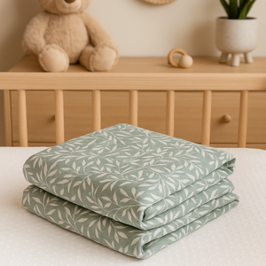 TUTO MUSELINA BAMBÚ FLORES BLANCAS 60 x 60 CM - BE HAPPY BE GREEN