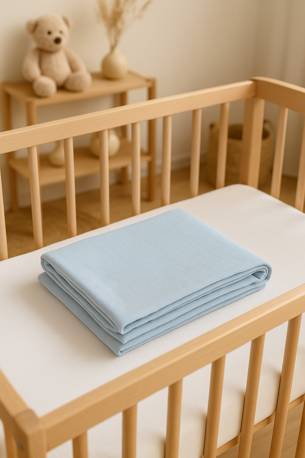 TUTO MUSELINA BAMBÚ CELESTE 120 X 120 CM - BE HAPPY