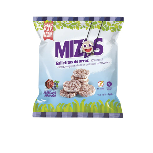 GALLETAS DE ARROZ ARANDANO 16 GR - MIZOS