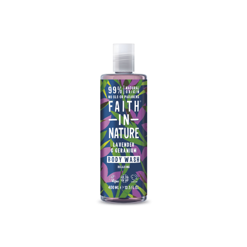 JABÓN DE CUERPO LAVANDA Y GERANIOS 400 ML - FAITH IN NATURE