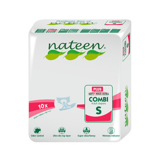 PAÑAL ADULTO NATEEN COMBI PLUS TALLA S 10 U