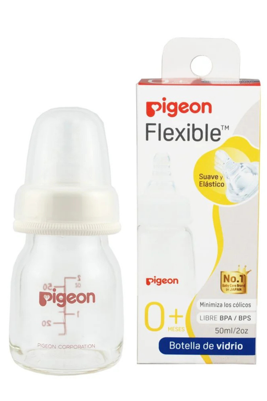 Mamadera de Vidrio Pigeon Flexible