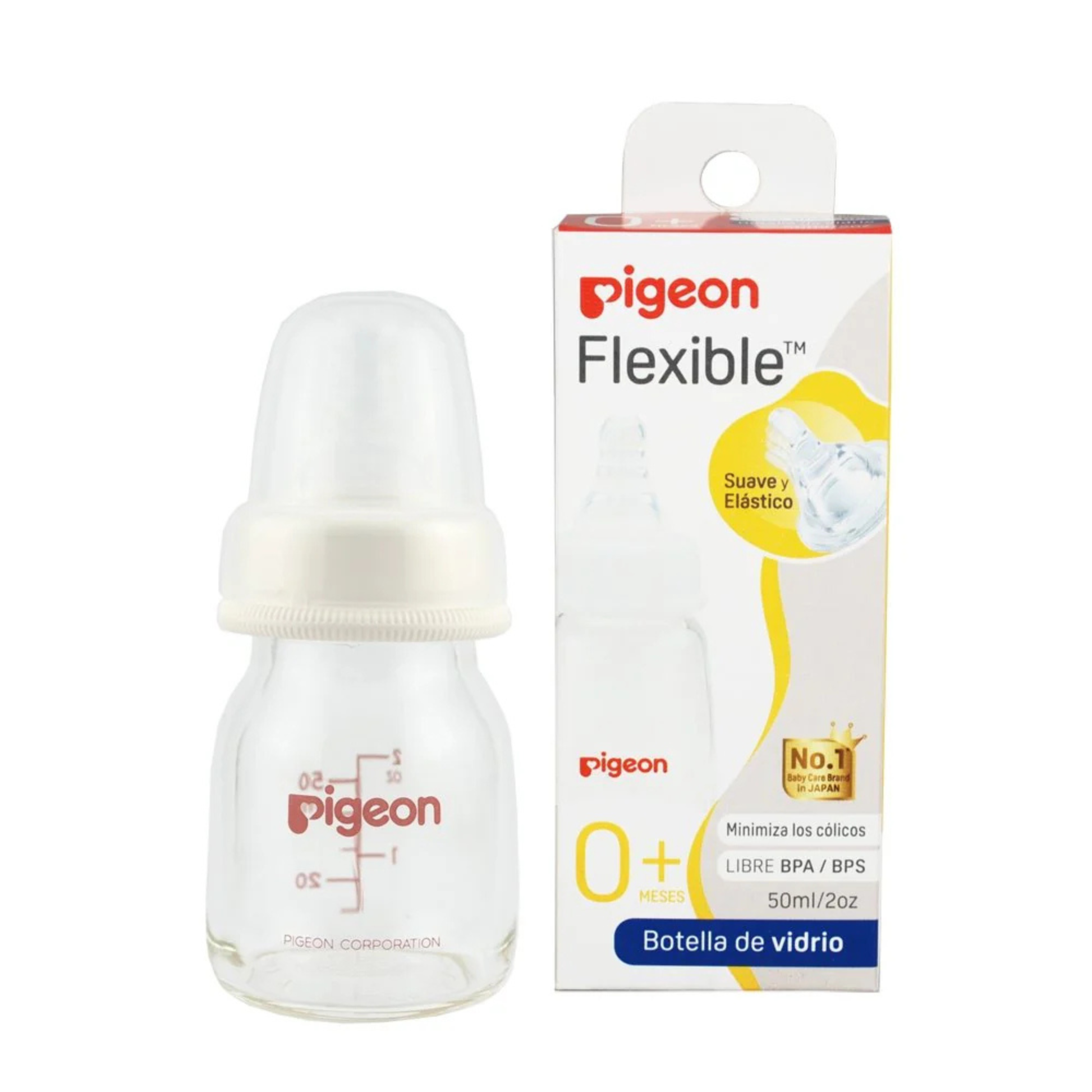 Mamadera de Vidrio Pigeon Flexible